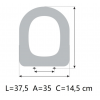 Sedile WC GALASSIA M2-50 CM