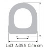 Tapa WC ROCA MERIDIAN COMPACT