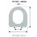 Abattant WC Enfant WC KIDS-UNISAN (Anneau Simple)