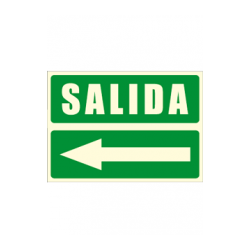 Cartel SALIDA + flecha derecha